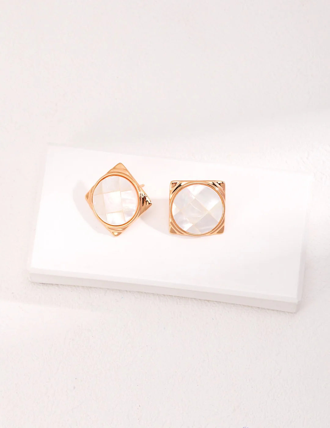 Ancient Greek Mosaic Shell Earrings