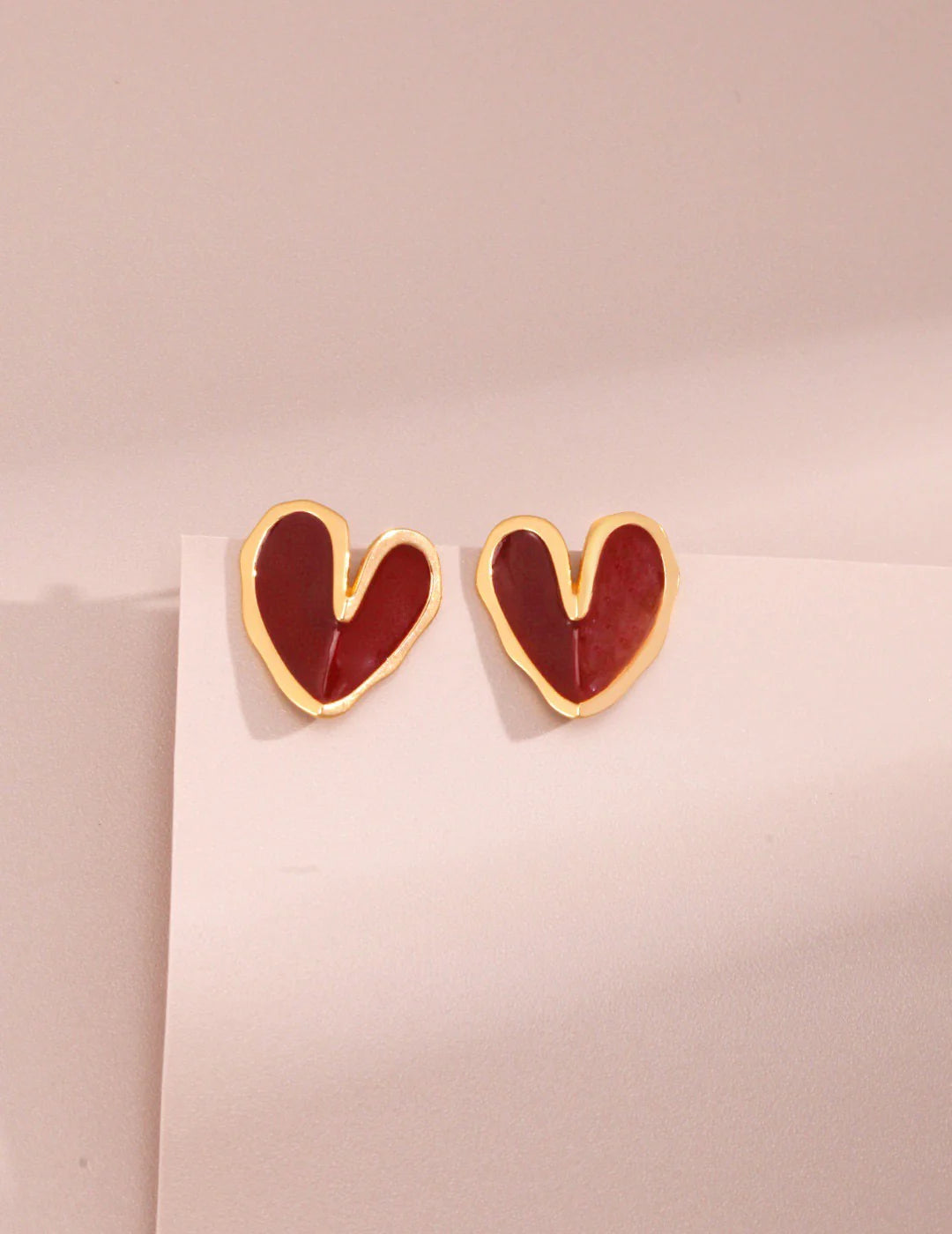 Large Red Heart Earrings